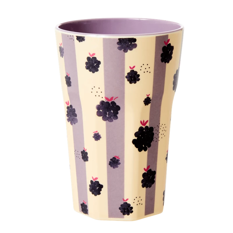 Blackberry Beauty Print Melamine Tall Cup By Rice DK